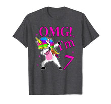 Load image into Gallery viewer, Funny shirts V-neck Tank top Hoodie sweatshirt usa uk au ca gifts for 2012 Bday Gift OMG! I&#39;m 7 years Old Unicorn Dabbing TShirt 741090
