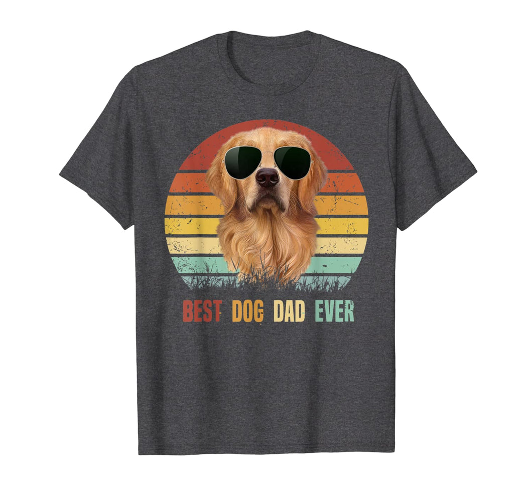 Mens Best Dog Dad Ever Golden Retriever Tshirt Father's Day Gifts 127868