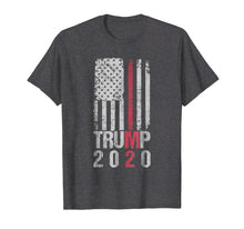Load image into Gallery viewer, Funny shirts V-neck Tank top Hoodie sweatshirt usa uk au ca gifts for Trump 2020 T Shirt - Thin Red Line Firefighter Trump Support 1529376
