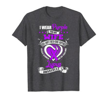 Load image into Gallery viewer, Funny shirts V-neck Tank top Hoodie sweatshirt usa uk au ca gifts for I Wear Purple For Wife Lupus Awareness Ribbon Support Shirt 1904026

