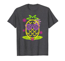 Load image into Gallery viewer, Neon Luau Party Pineapple T-Shirt For Glow Party Costume

