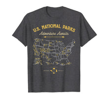 Load image into Gallery viewer, National Parks T shirt Map Camping tshirt Women Men Hiking
