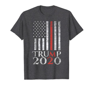 Funny shirts V-neck Tank top Hoodie sweatshirt usa uk au ca gifts for Thin Red Line Trump USA Flag 2020 Shirt Firefighter American 2760717