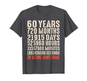 Funny shirts V-neck Tank top Hoodie sweatshirt usa uk au ca gifts for 60 Years Old 60th Birthday Vintage Retro T Shirt 720 Months 1428598