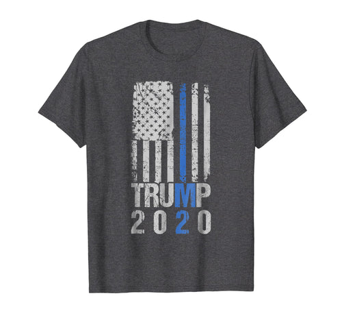 Funny shirts V-neck Tank top Hoodie sweatshirt usa uk au ca gifts for Trump 2020 T Shirt - Thin Blue Line Police For Trump 3485680