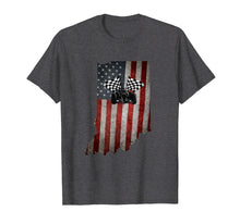 Load image into Gallery viewer, State of Indiana Racecar T Shirt Vintage Distressed Look
