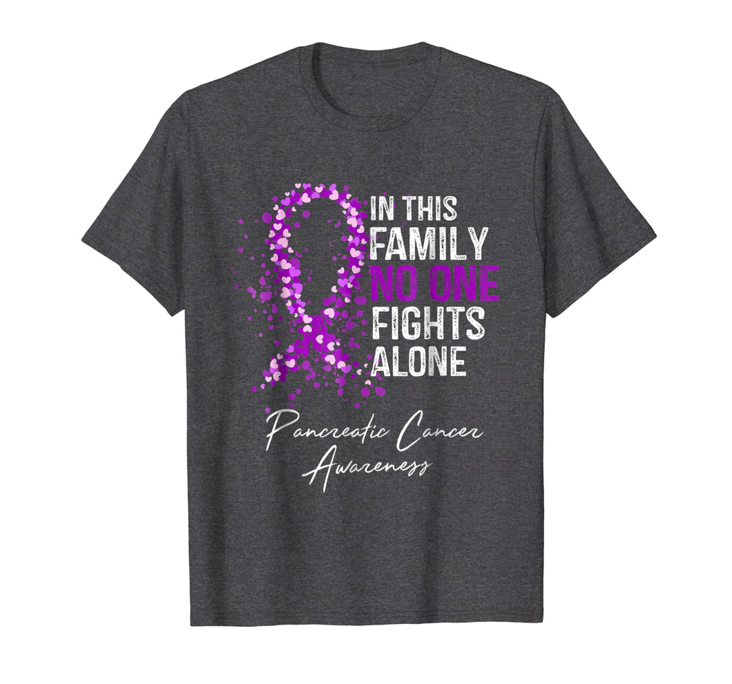 Funny shirts V-neck Tank top Hoodie sweatshirt usa uk au ca gifts for In This Family No One Fights Alone Shirt Pancreatic Cancer 654956