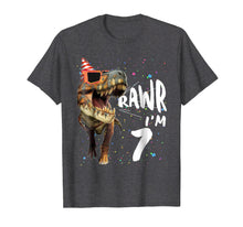 Load image into Gallery viewer, Rawr I&#39;m 7 yrs old 7th Birthday T-Rex Dinosaur 2012 T-Shirt
