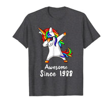 Load image into Gallery viewer, Funny shirts V-neck Tank top Hoodie sweatshirt usa uk au ca gifts for 30 Years Old 30th Birthday Unicorn Dabbing Shirt 1988 Gift 1497197
