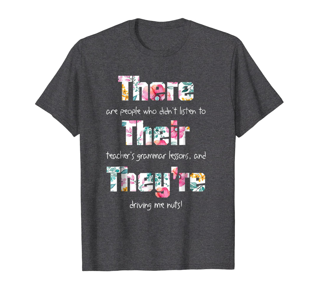 There Their They're T Shirt English Grammar Funny Teacher