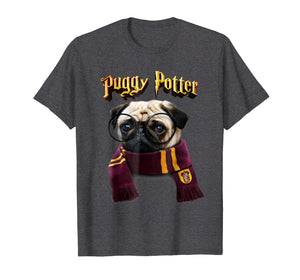 Puggy Potter magic wizard Pug Shirt - Funny Pug Tshirt
