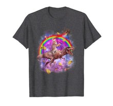 Load image into Gallery viewer, Funny shirts V-neck Tank top Hoodie sweatshirt usa uk au ca gifts for Space Cat Riding T-rex Dinosaur Eating Ice Cream T-shirt 1970093

