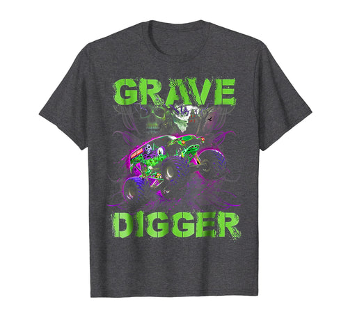 Funny shirts V-neck Tank top Hoodie sweatshirt usa uk au ca gifts for Grave Green Digger T-shirt Monster Truck Shirt Tee Kids 976139