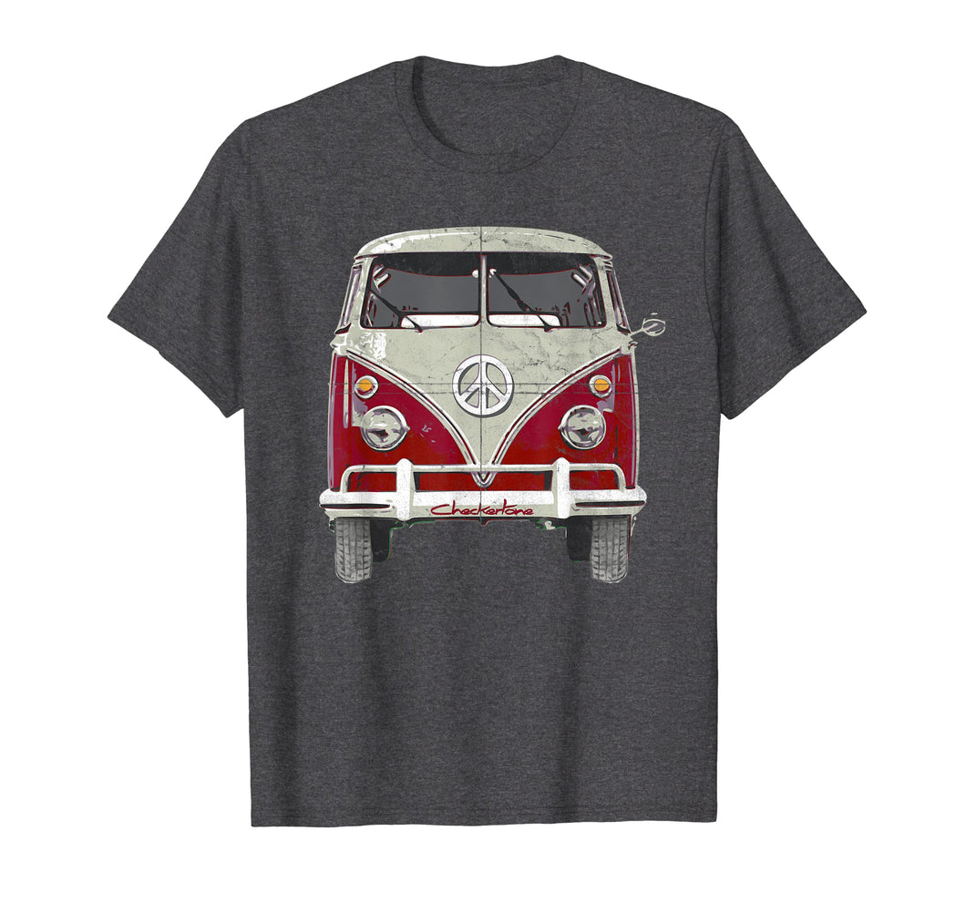Vintage 1960s Hippie Red Micro Bus Van T-Shirt Gift
