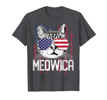 Load image into Gallery viewer, MEOWICA 4th of July T-Shirt America Cat USA Flag Patriotic
