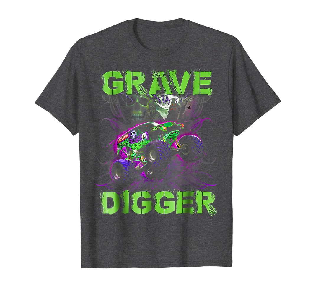 Grave Green Digger T-Shirt Monster Truck Shirt Tee Kids