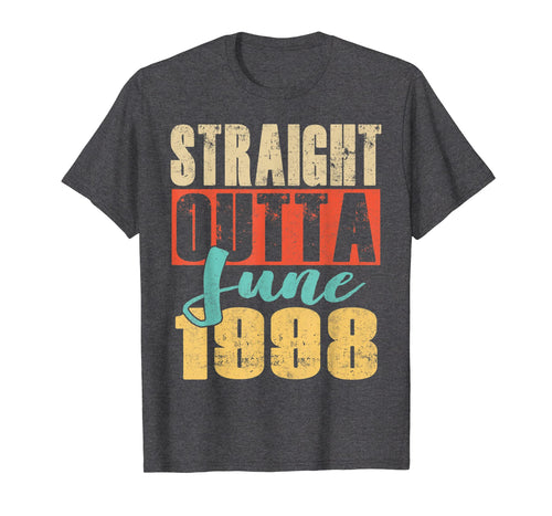 Funny shirts V-neck Tank top Hoodie sweatshirt usa uk au ca gifts for Straight Outta JUNE 1998 21st Awesome Birthday T-Shirt Gifts 3960033
