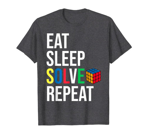 Eat Sleep Solve Repeat Rubik Cube T-shirt Humor Parody Funny T-Shirt-157870