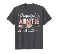 Load image into Gallery viewer, Womens Promoted to Auntie Est 2020  First Time Aunt Floral T-Shirt283129
