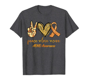 Peace Love Cure Ribbon ADHD Awareness Gifts TShirt857843