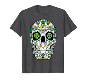 Sugar Skull St Patricks Day Of The Dead Women Shamrock Gifts TShirt96547