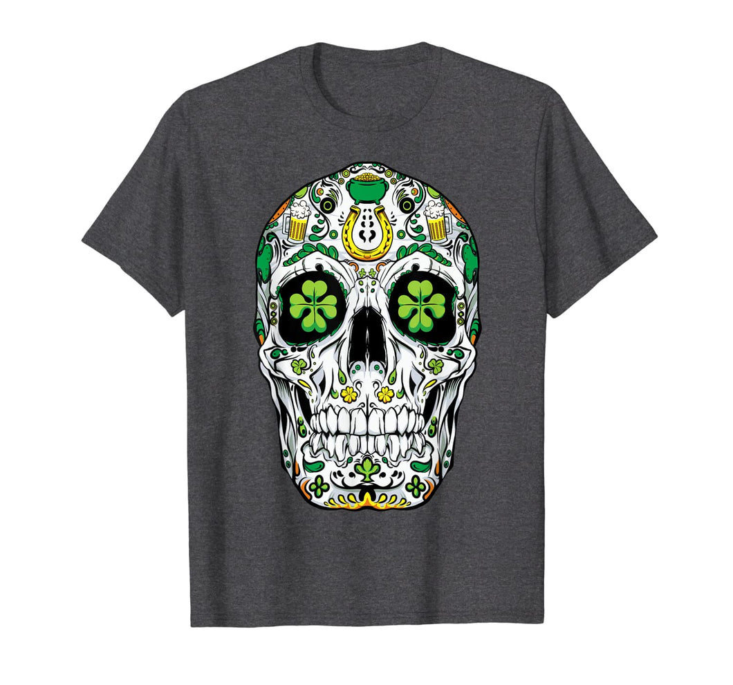 Sugar Skull St Patricks Day Of The Dead Women Shamrock Gifts TShirt96547