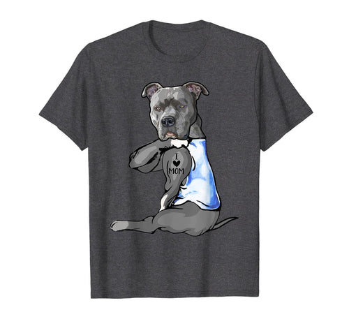 Women Gifts Pit bull Dog Tattoo I Love Mom TShirt205449