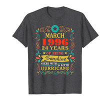 Load image into Gallery viewer, Sunshine March 1996 24th Birthday Gifts Hurricane Funny T-Shirt-3971142
