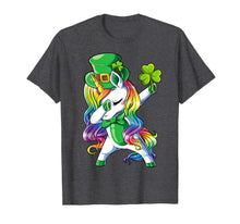 Load image into Gallery viewer, St Patricks Day Girls Dabbing Unicorn Leprechaun Lepricorn TShirt46860
