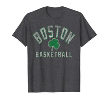 Load image into Gallery viewer, Boston Shamrock Fan Tee Distressed Basketball Green T-Shirt-160938
