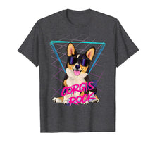 Load image into Gallery viewer, Corgis Rock - retro 80s corgi dog in sunglasses T-Shirt-4165953
