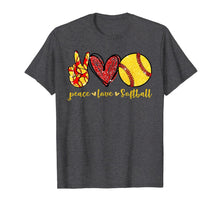 Load image into Gallery viewer, Peace Love Softball Cute Softball Lovers Gifts TShirt400622
