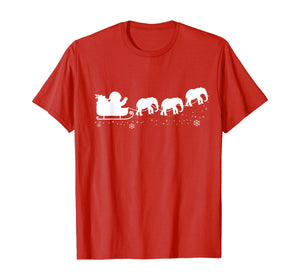 Funny shirts V-neck Tank top Hoodie sweatshirt usa uk au ca gifts for Santa Sleigh Elephant Funny Christmas Pajama Gift Ideas T-Shirt 1365043