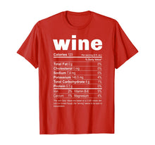 Load image into Gallery viewer, Thanksgiving Wine Nutritional Facts Funny Costume T-Shirt
