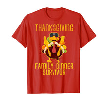 Load image into Gallery viewer, Thanksgiving Family Dinner Survivor Turkey Funny T-Shirt
