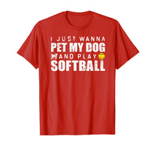 Load image into Gallery viewer, Funny Girls Softball Puppy Dog Lover Gift TShirt243905
