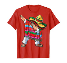 Load image into Gallery viewer, Dabbing Mexican Poncho Cinco de Mayo Men Sombrero Funny Dab T-Shirt 132892
