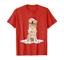 Load image into Gallery viewer, Funny shirts V-neck Tank top Hoodie sweatshirt usa uk au ca gifts for Golden retriever Santa Christmas Tree Lights Xmas Gifts T-Shirt 740329
