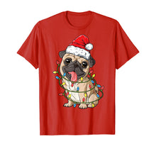 Load image into Gallery viewer, Funny shirts V-neck Tank top Hoodie sweatshirt usa uk au ca gifts for Pug Christmas Tree Lights Santa Dog Xmas Gifts Boys Pugmas T-Shirt 180692
