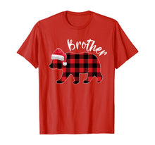 Load image into Gallery viewer, Red Plaid Brother BEAR Christmas Pajama Matching Family Gift T-Shirt
