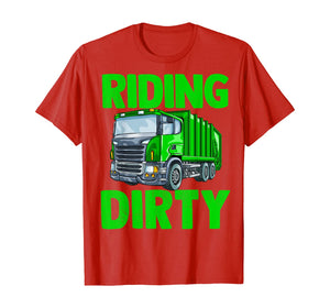 Recycling Trash Garbage Truck T Shirt Kids Men Riding Dirty T-Shirt