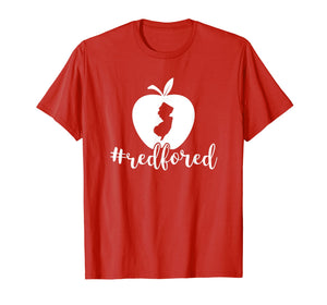 Funny shirts V-neck Tank top Hoodie sweatshirt usa uk au ca gifts for Red For Ed T-Shirt New Jersey Teacher Public Education 1944644