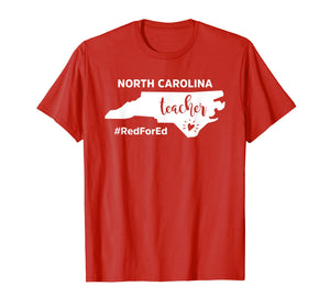 Funny shirts V-neck Tank top Hoodie sweatshirt usa uk au ca gifts for Red For Ed Teacher T-Shirt North Carolina Public Education 1555140