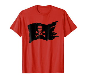 Skull Pirate Flag T-shirt jolly roger Crossbones Tee