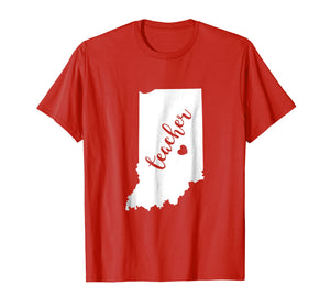 Funny shirts V-neck Tank top Hoodie sweatshirt usa uk au ca gifts for Indiana Teacher T-Shirt Red for Ed Public School Women Men 1719667