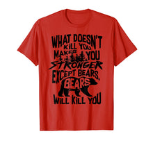 Load image into Gallery viewer, Funny shirts V-neck Tank top Hoodie sweatshirt usa uk au ca gifts for What Doesn&#39;t Kill You Makes You Stronger Except Bears Gift 2874320
