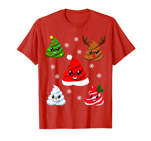 Funny shirts V-neck Tank top Hoodie sweatshirt usa uk au ca gifts for Christmas Poop Emojis Shirt - Reindeer Snowman Tree Santa 2040519