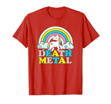 Load image into Gallery viewer, Funny shirts V-neck Tank top Hoodie sweatshirt usa uk au ca gifts for Death Metal Funny Rainbow Unicorn Novelty T-Shirt 2082020
