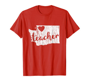 Funny shirts V-neck Tank top Hoodie sweatshirt usa uk au ca gifts for Teacher Red For Ed T-Shirt Washington Public Education shirt 1580558