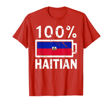 Load image into Gallery viewer, Funny shirts V-neck Tank top Hoodie sweatshirt usa uk au ca gifts for Haiti Flag T-Shirt | 100% Haitian Battery Power Tee 3525532
